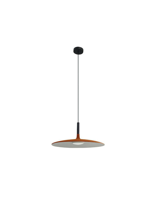 VK Lighting Κρεμαστό Φωτιστικό Πορτοκαλί LED 25x25εκ. VK/04413PE/OR/W/25 71164-003755